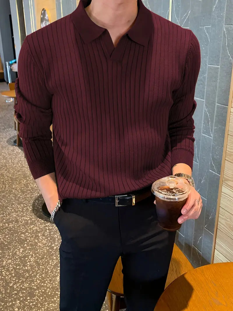 Heren Smart-Casual Shirt met Lange Mouwen