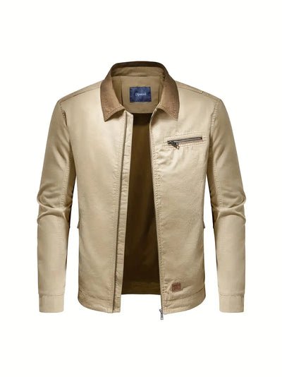 Heren bomberjack in vintage stijl met ritssluiting