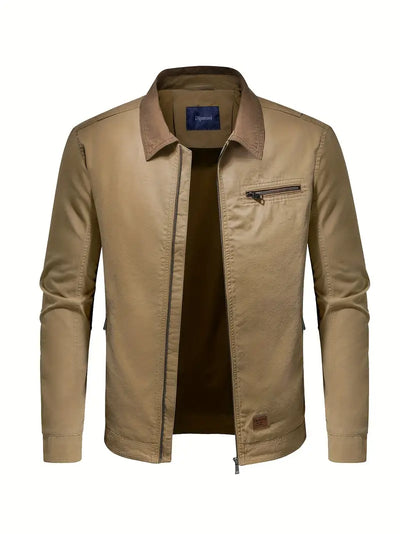 Heren bomberjack in vintage stijl met ritssluiting