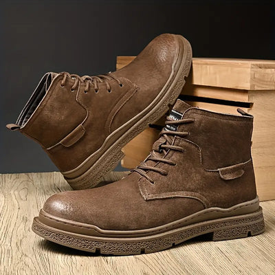 Heren enkellaarzen in vintage stijl