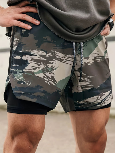 Heren hardloopshort met dubbele laag