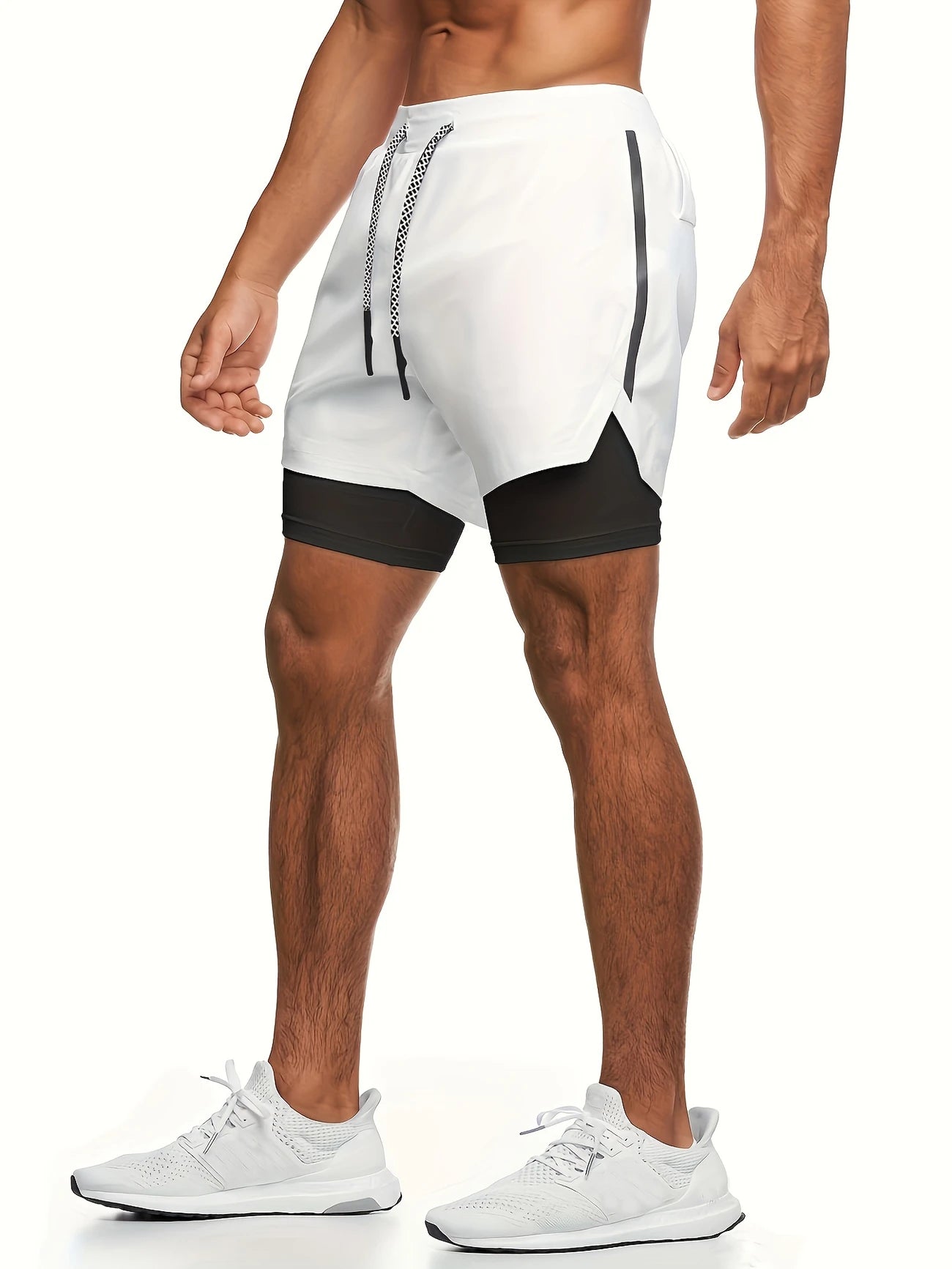 Heren hardloopshort met dubbele laag