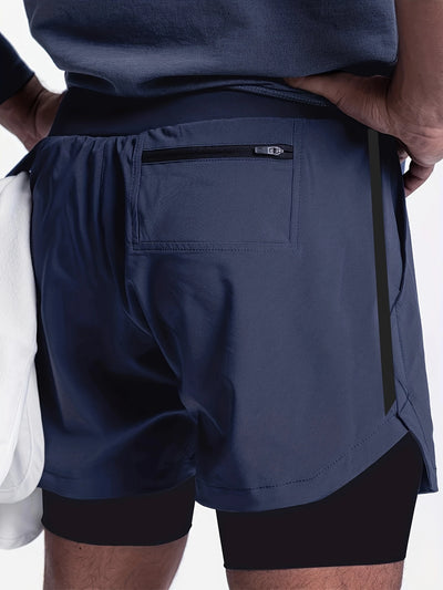 Heren hardloopshort met dubbele laag