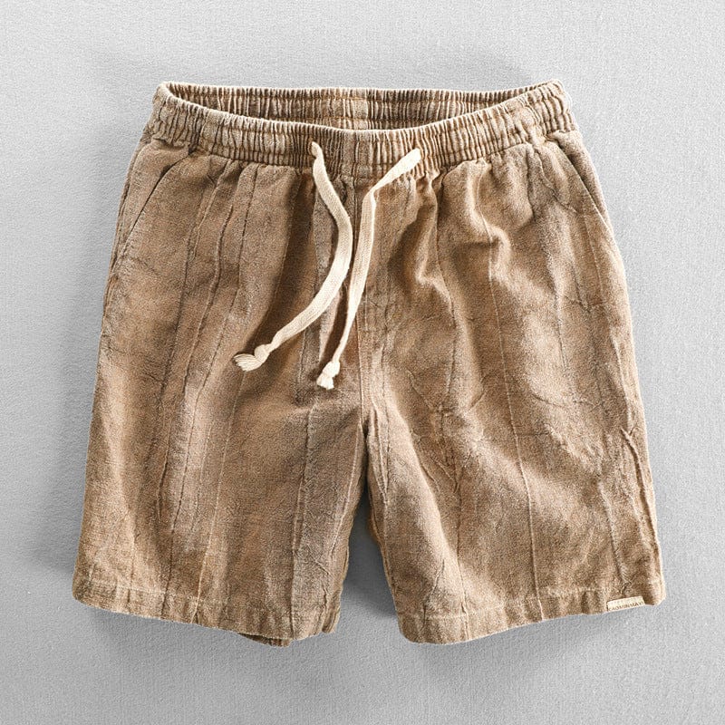 Heren vintage gestreepte zomerse korte broek