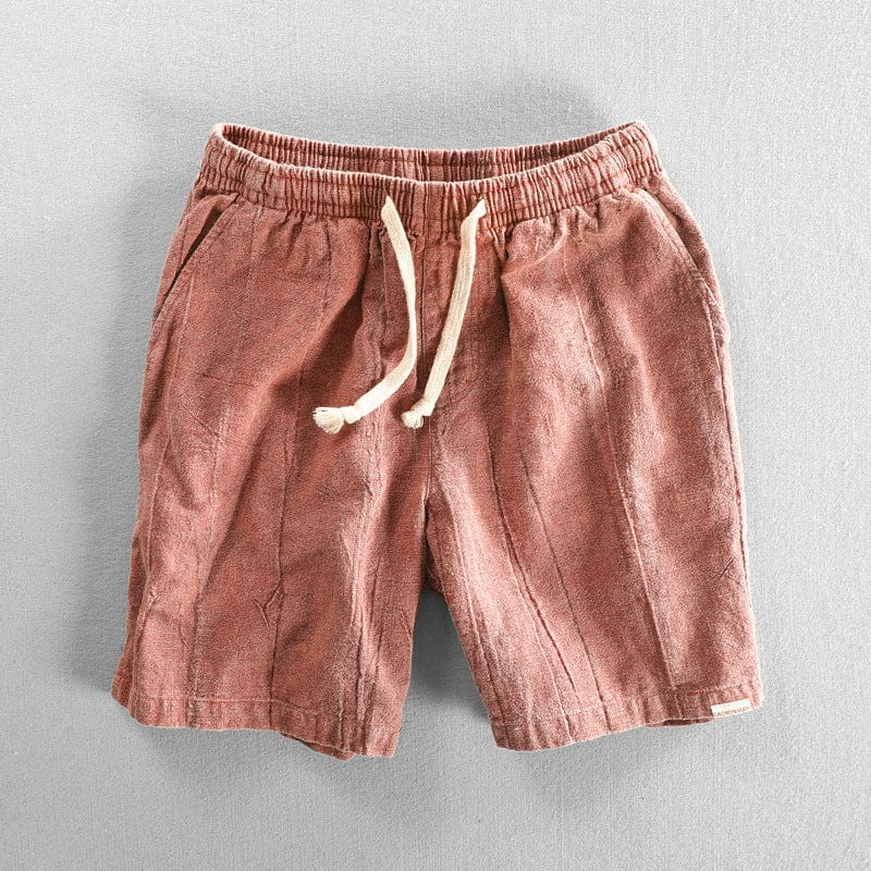 Heren vintage gestreepte zomerse korte broek