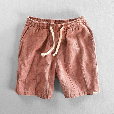Heren vintage gestreepte zomerse korte broek