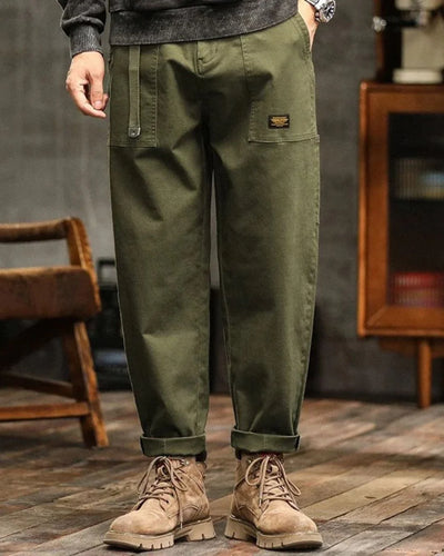 Herenbroek in vintage stijl van denim