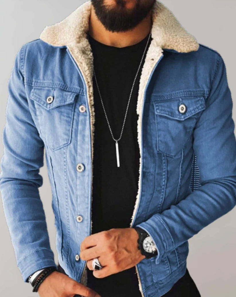 Herencolbert klassieke body fit denim voorjaar
