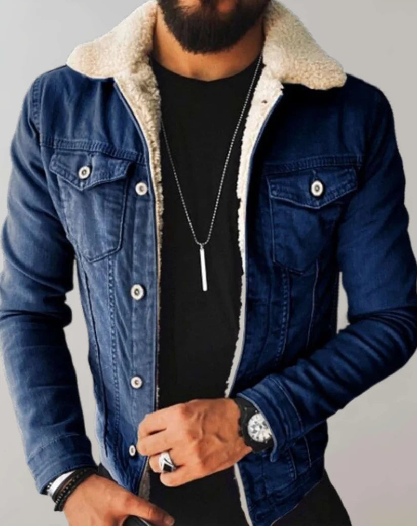 Herencolbert klassieke body fit denim voorjaar