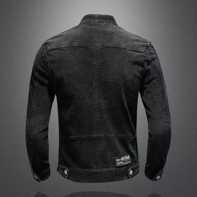 Herenfietsjack Classic Smoke Zwart Denim