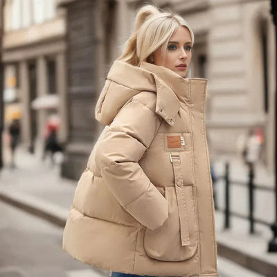 Isabelle - Gewatteerde Winterjas met Hoge Kraag | Warm & Stijlvol voor de Winter