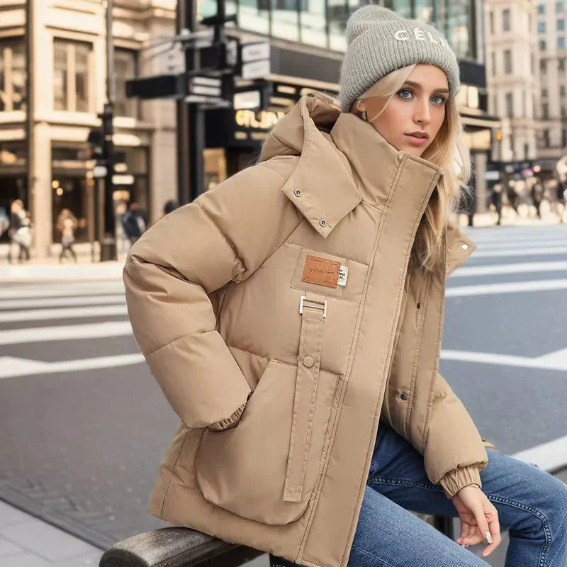 Isabelle - Gewatteerde Winterjas met Hoge Kraag | Warm & Stijlvol voor de Winter