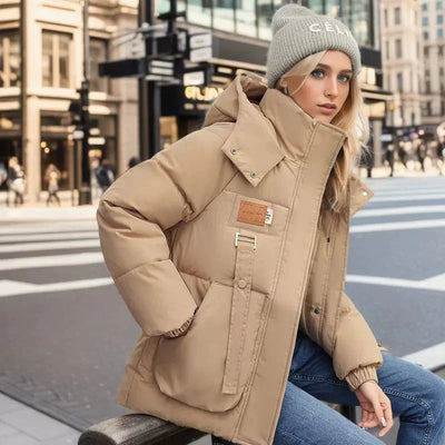 Isabelle - Gewatteerde Winterjas met Hoge Kraag | Warm & Stijlvol voor de Winter