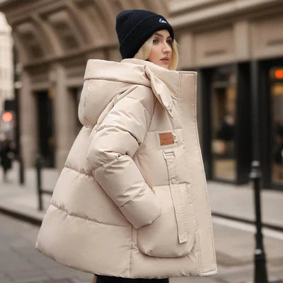 Isabelle - Gewatteerde Winterjas met Hoge Kraag | Warm & Stijlvol voor de Winter