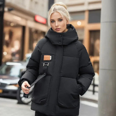 Isabelle - Gewatteerde Winterjas met Hoge Kraag | Warm & Stijlvol voor de Winter