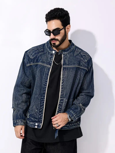 Klassiek heren denim herfstjack