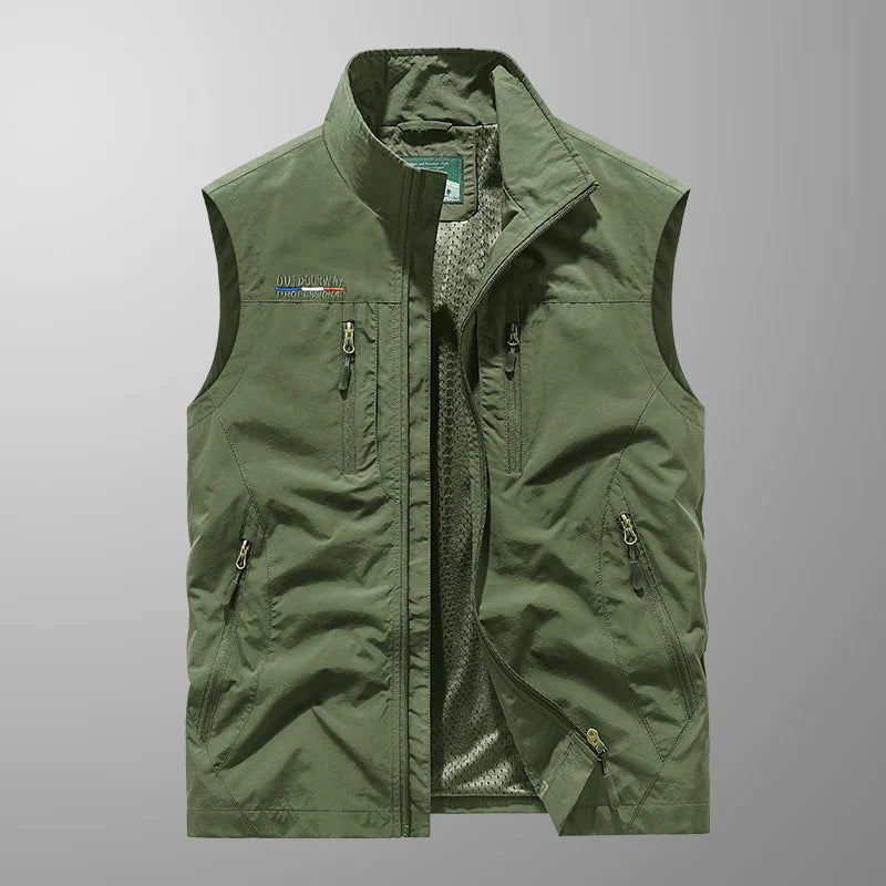 Klassiek zomervest met ritssluiting voor heren