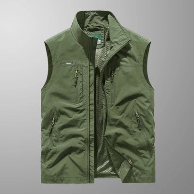 Klassiek zomervest met ritssluiting voor heren