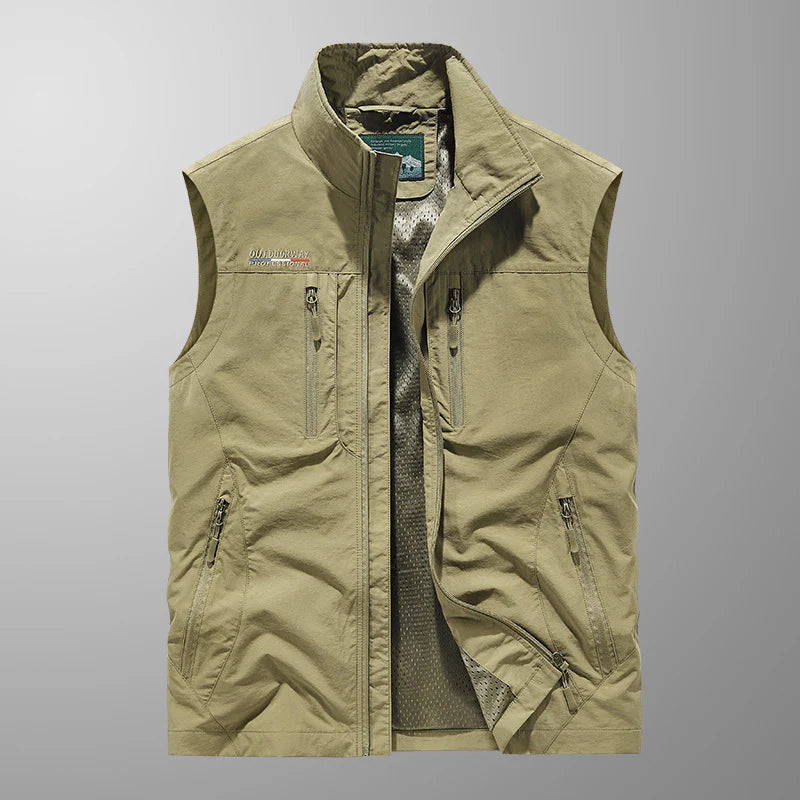 Klassiek zomervest met ritssluiting voor heren