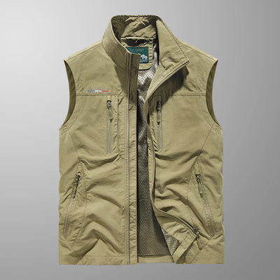 Klassiek zomervest met ritssluiting voor heren