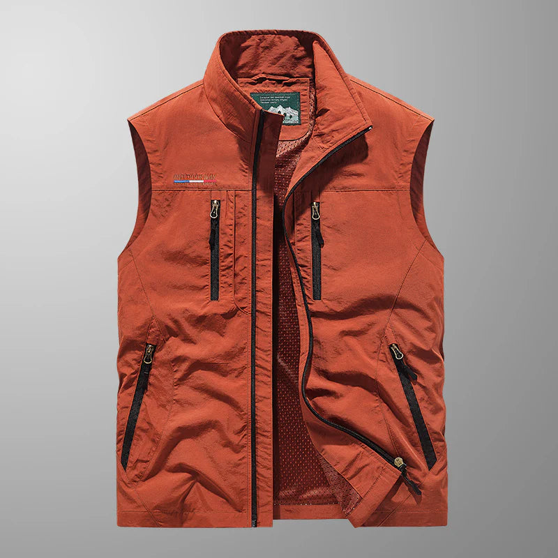 Klassiek zomervest met ritssluiting voor heren