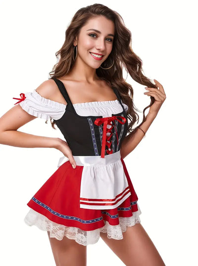 Klassieke Oktoberfest-minidirndljurk voor dames