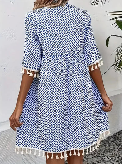 Klassieke boho-jurk voor dames voor de zomer