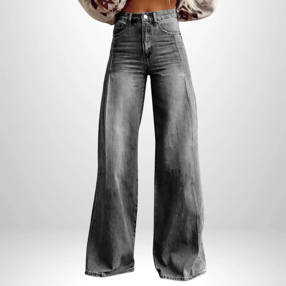 Klassieke boho-stijl broek met hoge taille voor dames
