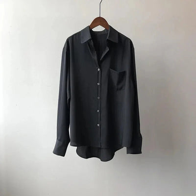 Klassieke damesblouse met lange mouwen voor de zomer