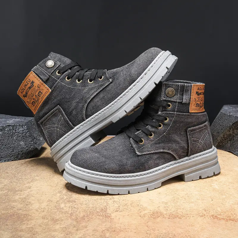 Klassieke denim enkellaarzen voor heren
