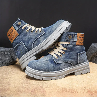 Klassieke denim enkellaarzen voor heren