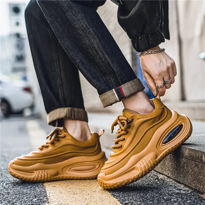 Klassieke heren sneaker met dikke zool