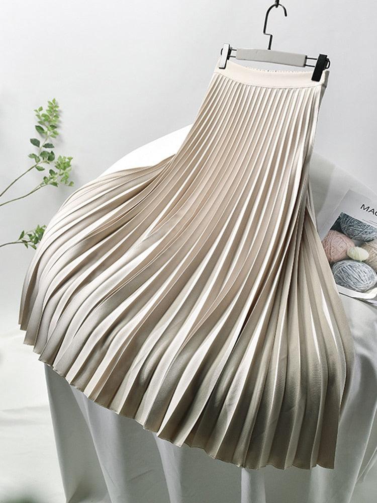 Klassieke hoge taille lenterok voor vrouwen