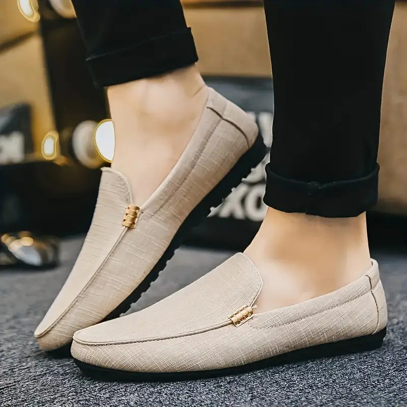 Klassieke instaploafers van canvas voor heren