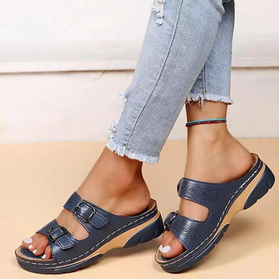 Klassieke instapzomersandalen voor dames