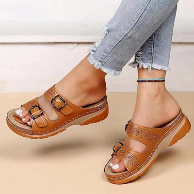 Klassieke instapzomersandalen voor dames