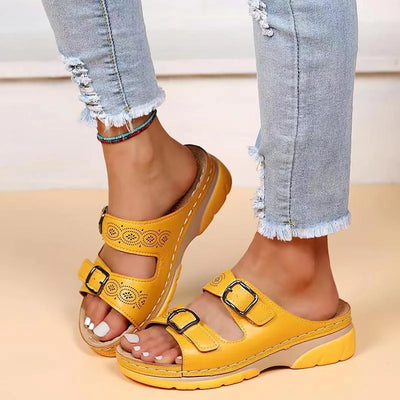 Klassieke instapzomersandalen voor dames