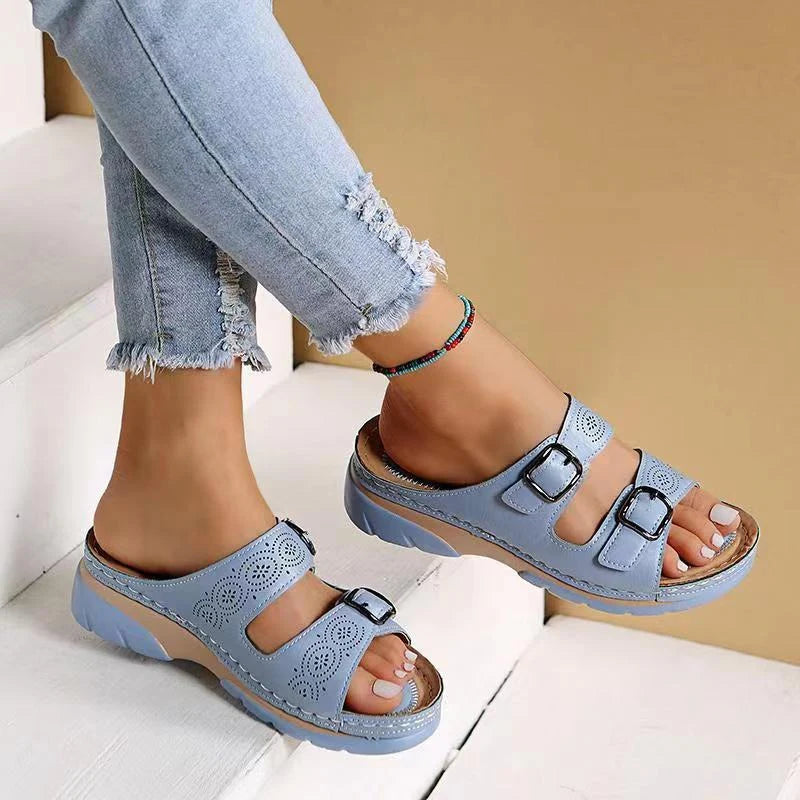 Klassieke instapzomersandalen voor dames