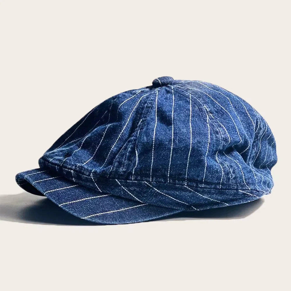 Klassieke krijtstreep Newsboy voorjaarspet voor heren