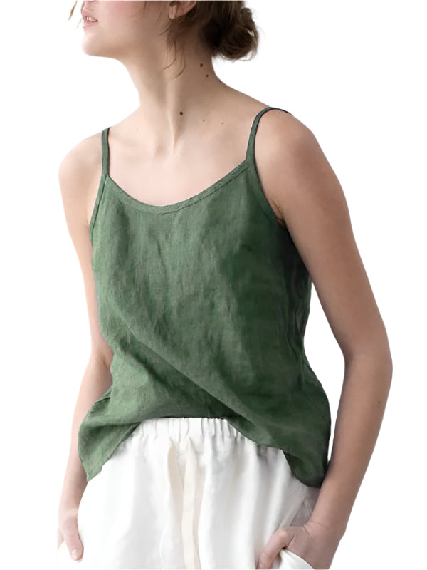 Klassieke mouwloze zomerblouse voor dames