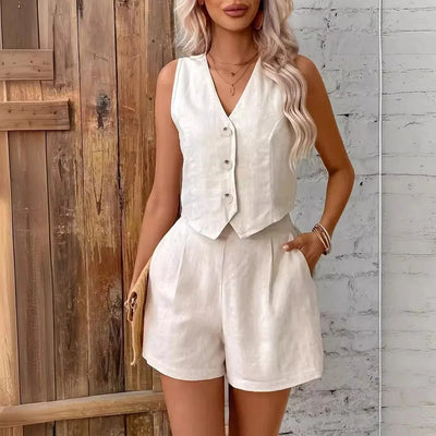 Klassieke tweedelige zomerset voor dames