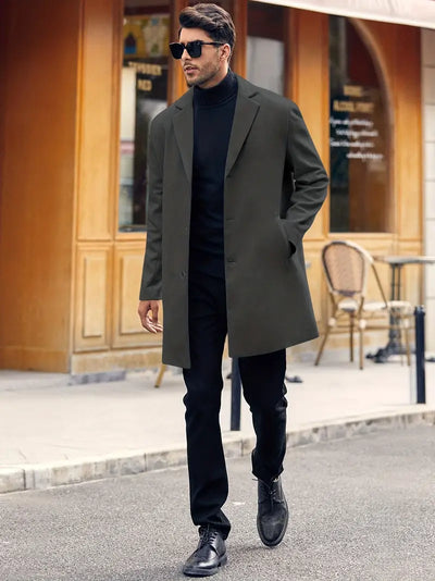 Klassieke wintertrenchcoat voor heren