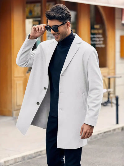 Klassieke wintertrenchcoat voor heren