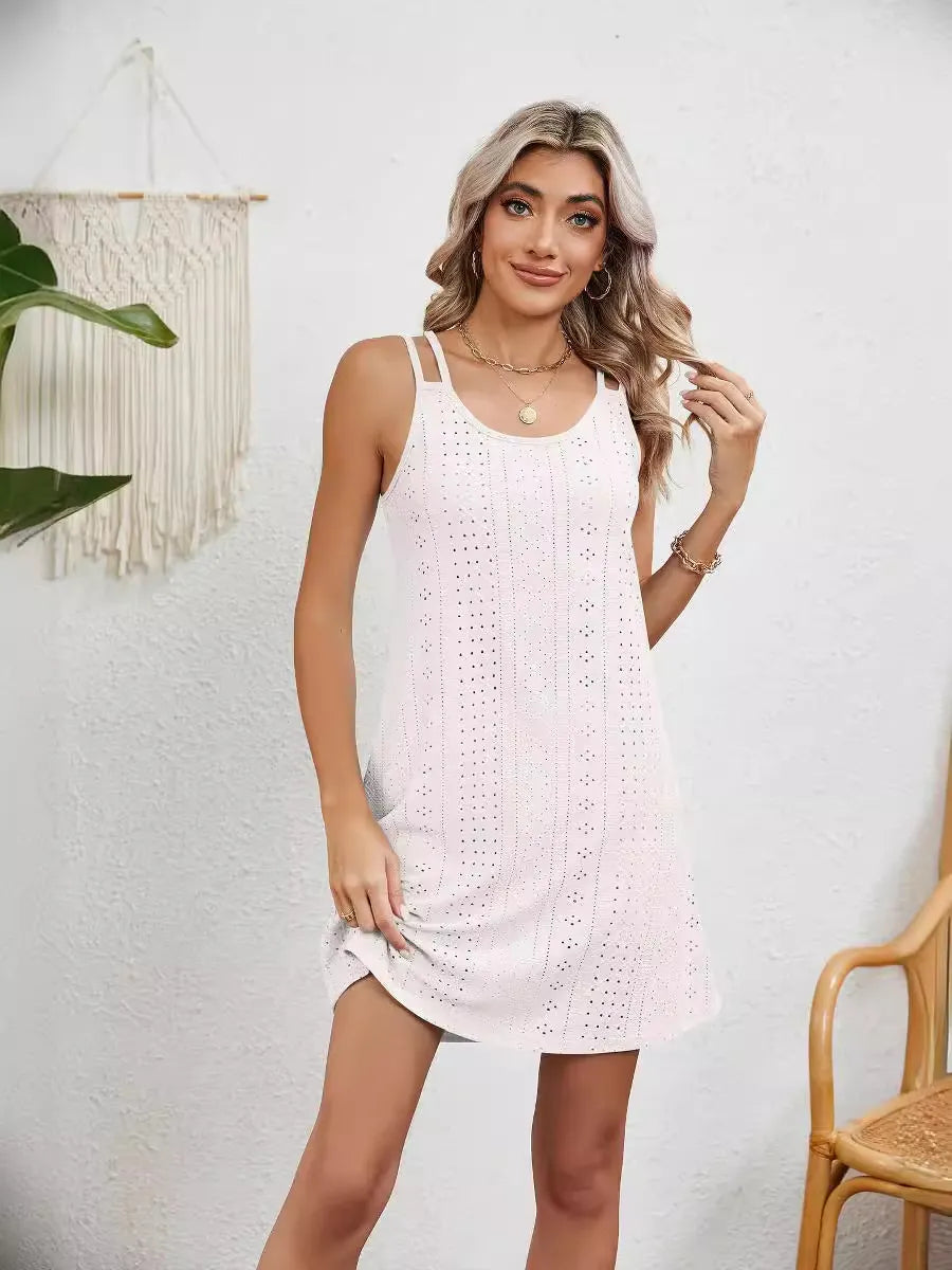 Klassieke zomerse midi-jurk voor dames