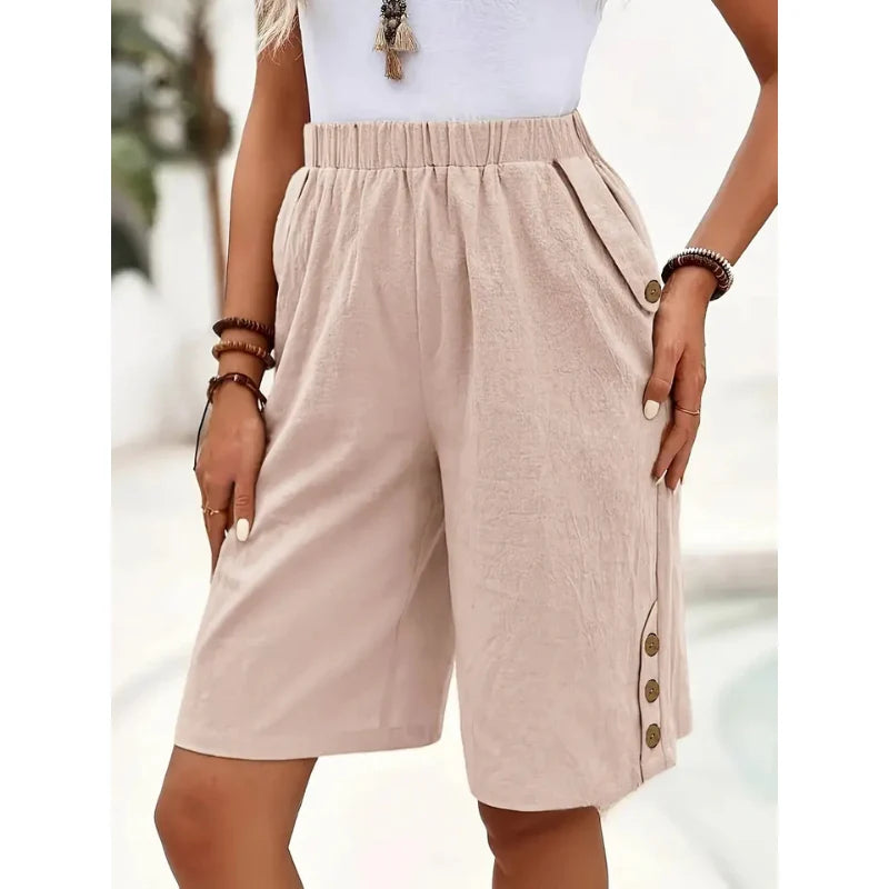 Klassieke zomershort met hoge taille voor dames