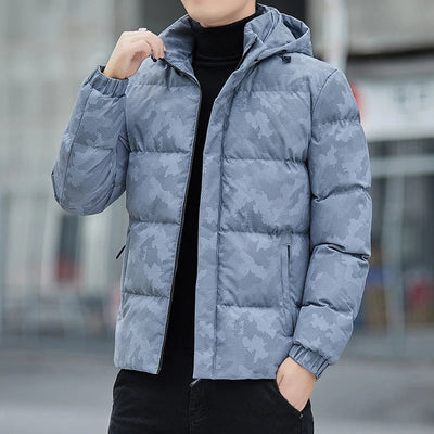 Liam - Light Camo Gewatteerde Jas met Capuchon