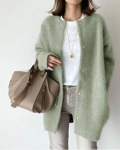 Mila - Elegant Lang Damesvest met Drukknoopsluiting
