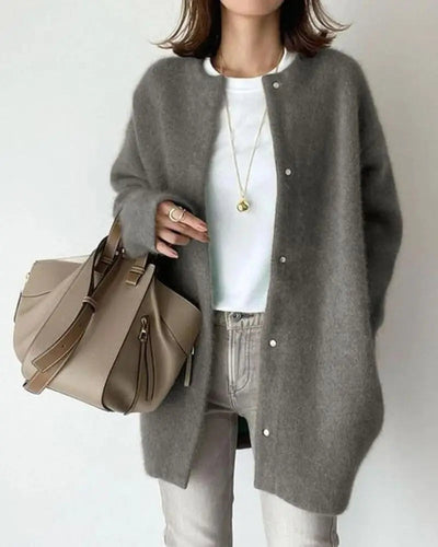 Mila - Elegant Lang Damesvest met Drukknoopsluiting