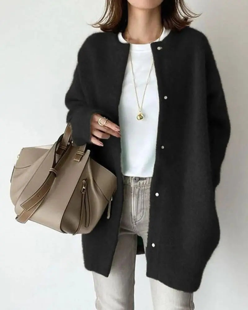 Mila - Elegant Lang Damesvest met Drukknoopsluiting