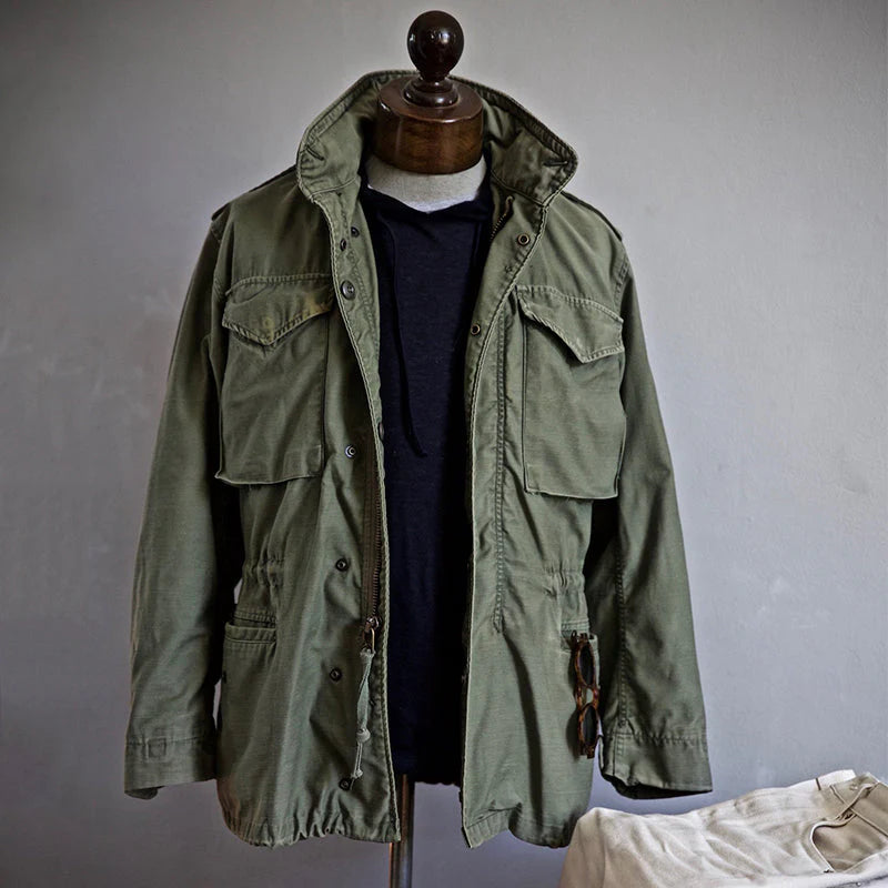 Militair herenjack in vintage stijl